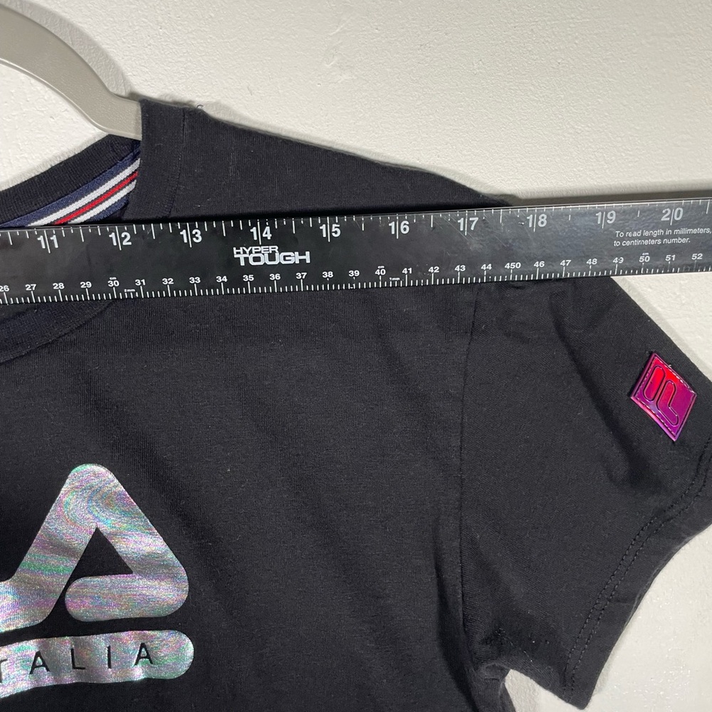 Fila Black Short Sleeve Tee with Logo - Picture 5 of 9